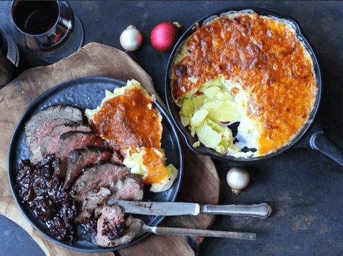 Grilled Aussie Black Angus Steak, Gratin & Plum Chutney