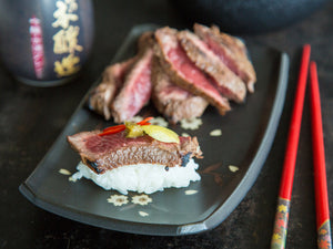 Steak meets Sushi: Grilled Beef Tataki Nigiri