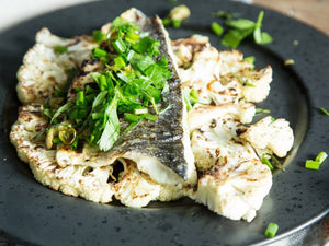 Grilled Sea Bass & Cauliflower